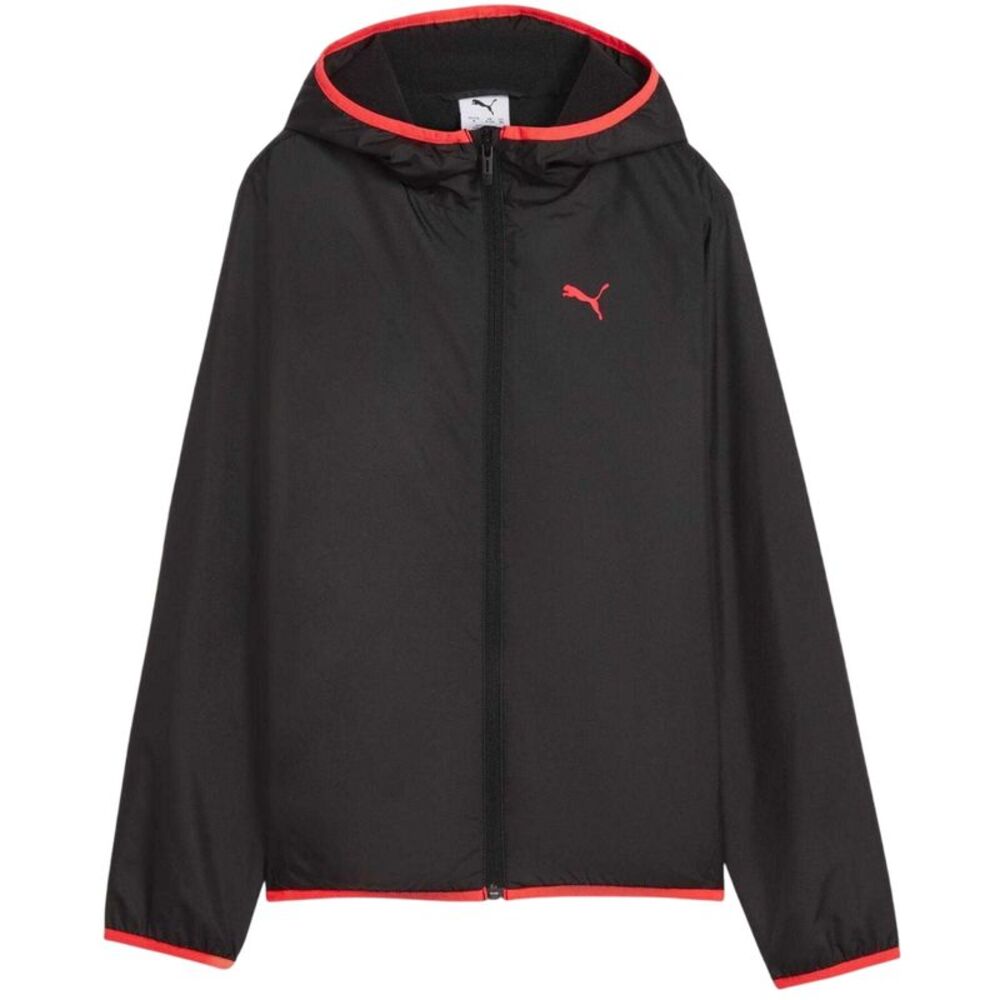 Puma Childrens/Kids Lightweight Windbreaker / Black/Orange